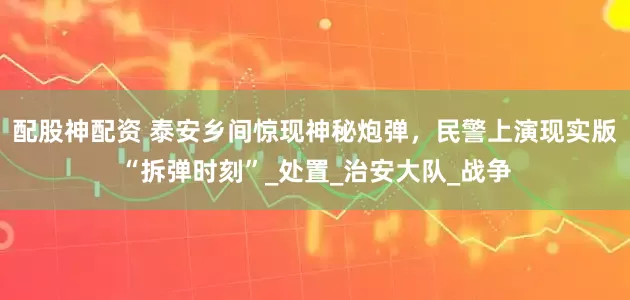 配股神配资 泰安乡间惊现神秘炮弹，民警上演现实版“拆弹时刻”_处置_治安大队_战争