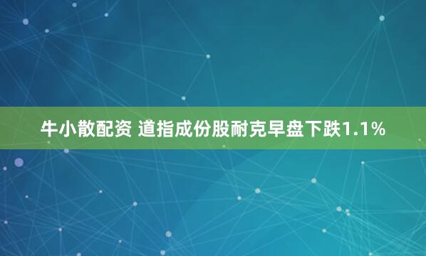 牛小散配资 道指成份股耐克早盘下跌1.1%